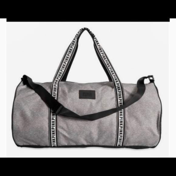 Victoria’s Secret PINK‎ gray weekender travel bag - Picture 1 of 5